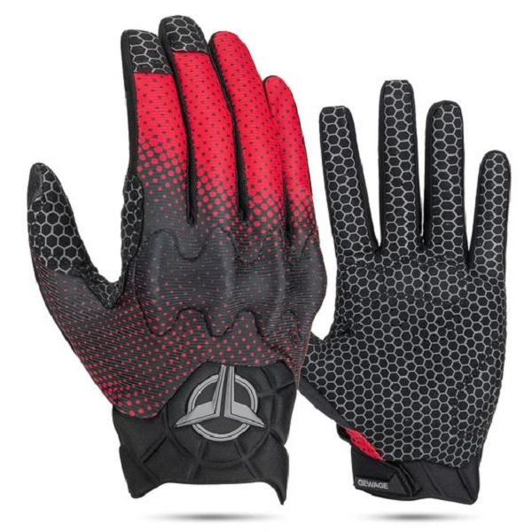 Warm motorcycle gloves.